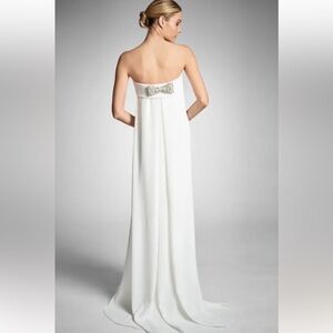 NWT Sachin + Babi white Lourdes strapless gown dress